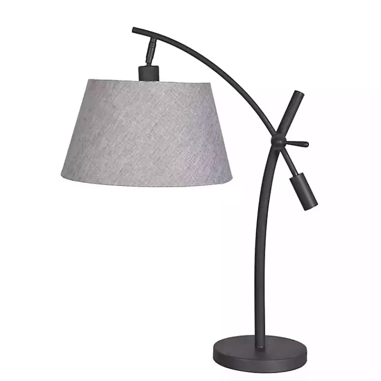 Black Metal Adjustable Task Shade Table Lamp>Kirklands Home Online