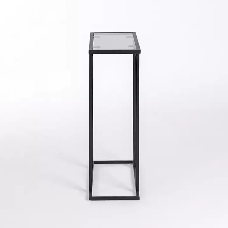 black_metal_and_glass_rectangular_accent_table_2.webp Metal and Glass Rectangular Accent Table>Kirklands Home Best Sale