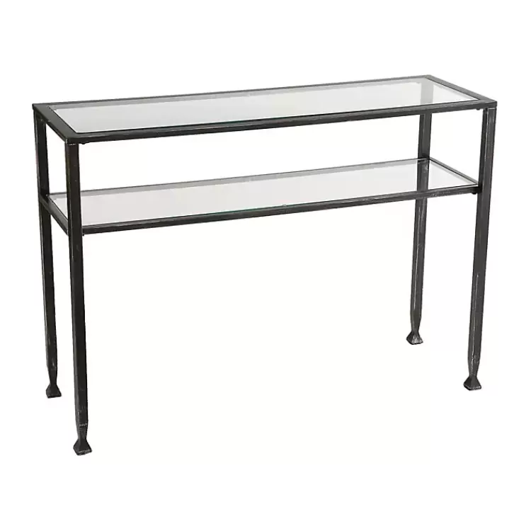Metal and Tempered Glass Console Table>Kirklands Home Discount