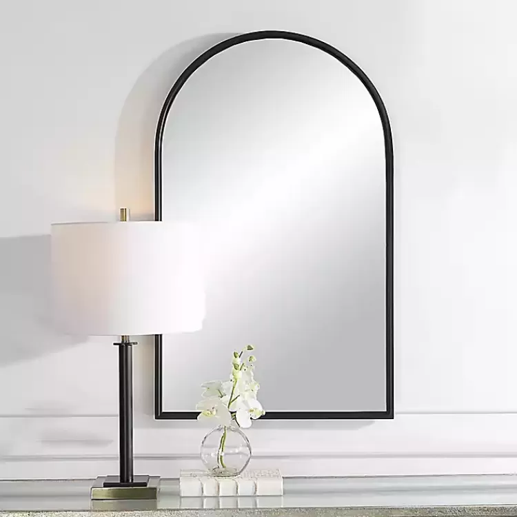Black Metal Arch Frame Wall Mirror>Kirklands Home Hot