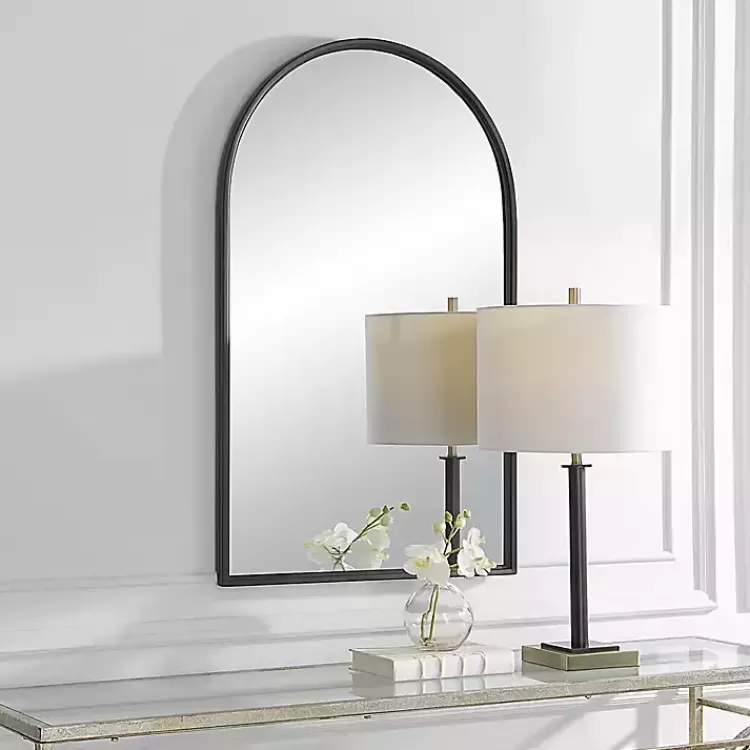black_metal_arch_frame_wall_mirror_2.webp Black Metal Arch Frame Wall Mirror>Kirklands Home Hot