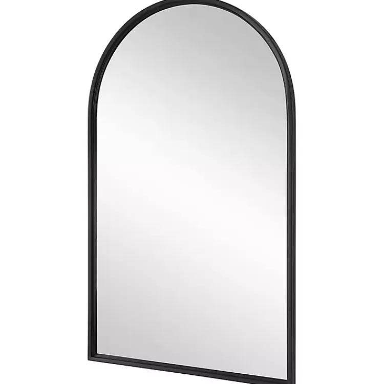 black_metal_arch_frame_wall_mirror_3.webp Black Metal Arch Frame Wall Mirror>Kirklands Home Hot