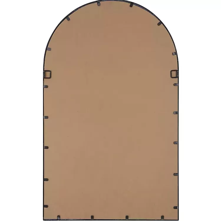 black_metal_arch_frame_wall_mirror_4.webp Black Metal Arch Frame Wall Mirror>Kirklands Home Hot