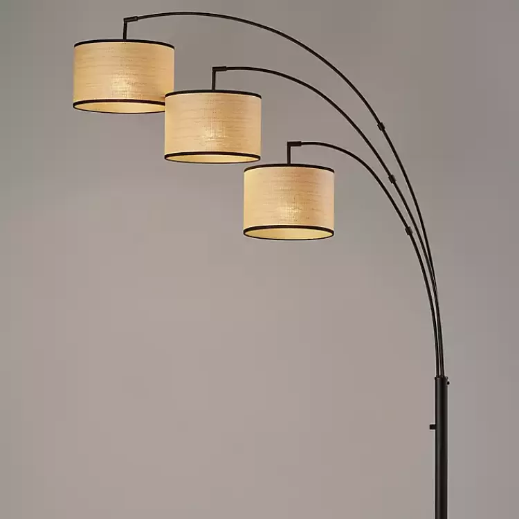 black_metal_arm_arched_floor_lamp_2.webp Metal 3-Arm Arched Floor Lamp>Kirklands Home Discount