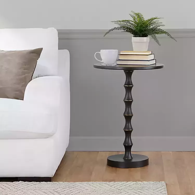 black_metal_bamboo_accent_table_4.webp Metal Bamboo Accent Table>Kirklands Home Cheap