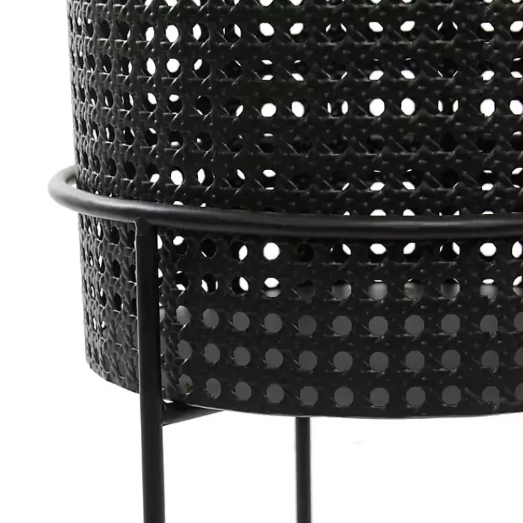 black_metal_basket_weave_planters_set_of__3.webp Metal Basket Weave Planters, Set of 3>Kirklands Home Discount