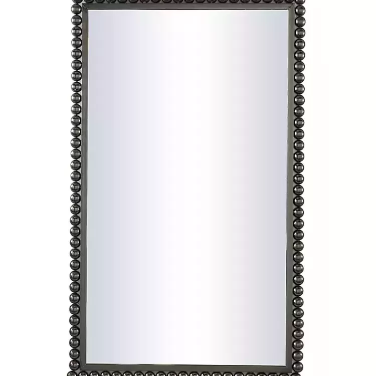 Black Metal Beaded Frame Wall Mirror>Kirklands Home Discount