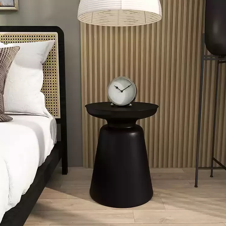 black_metal_bell_shaped_accent_table_5.webp Metal Bell Shaped Accent Table>Kirklands Home Outlet