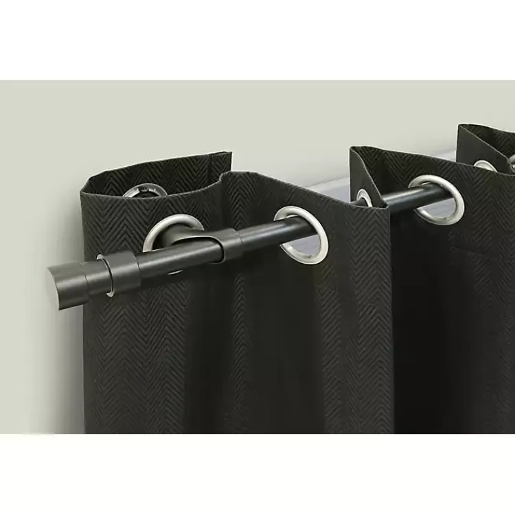 Black Metal Blackout Finial Curtain Rod, 72 in.>Kirklands Home Shop