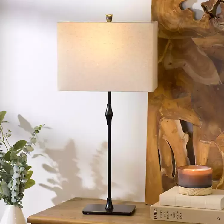 Black Metal Candlestick Table Lamp>Kirklands Home Fashion