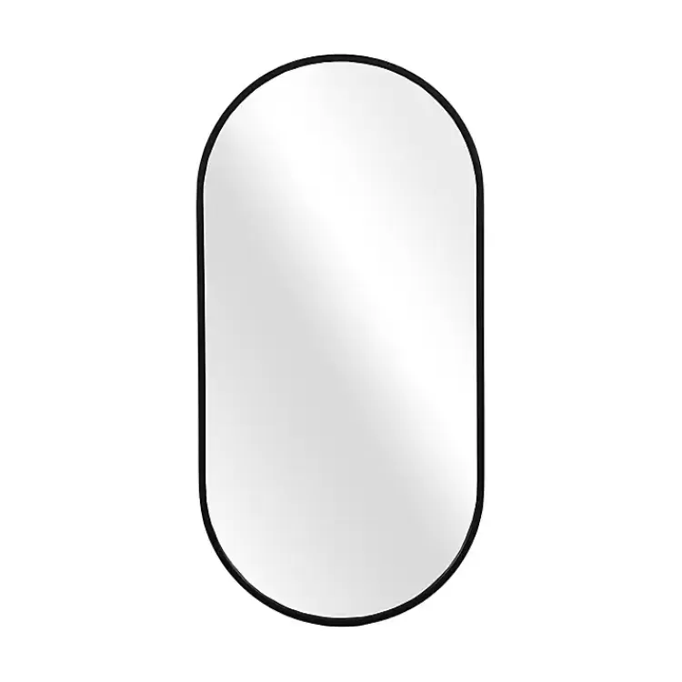 Black Metal Capsule Wall Mirror>Kirklands Home Outlet