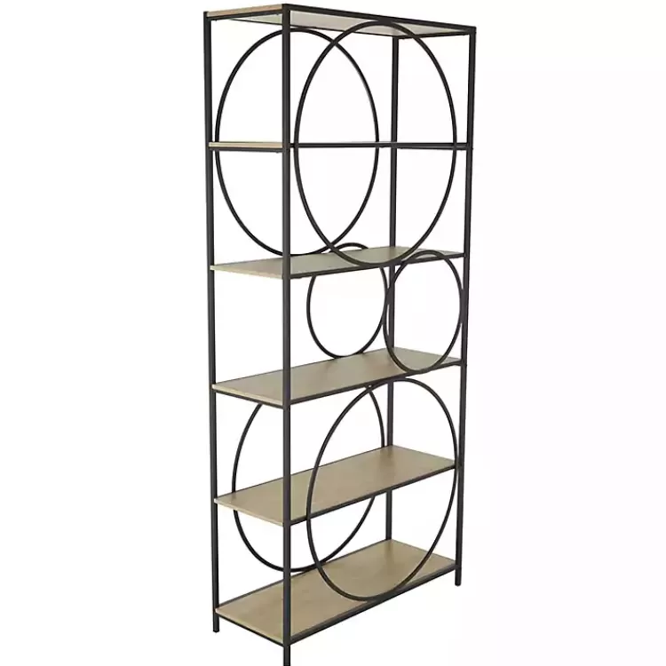 black_metal_circles_tier_bookcase_2.webp Black Metal Circles 5-Tier Bookcase>Kirklands Home Sale