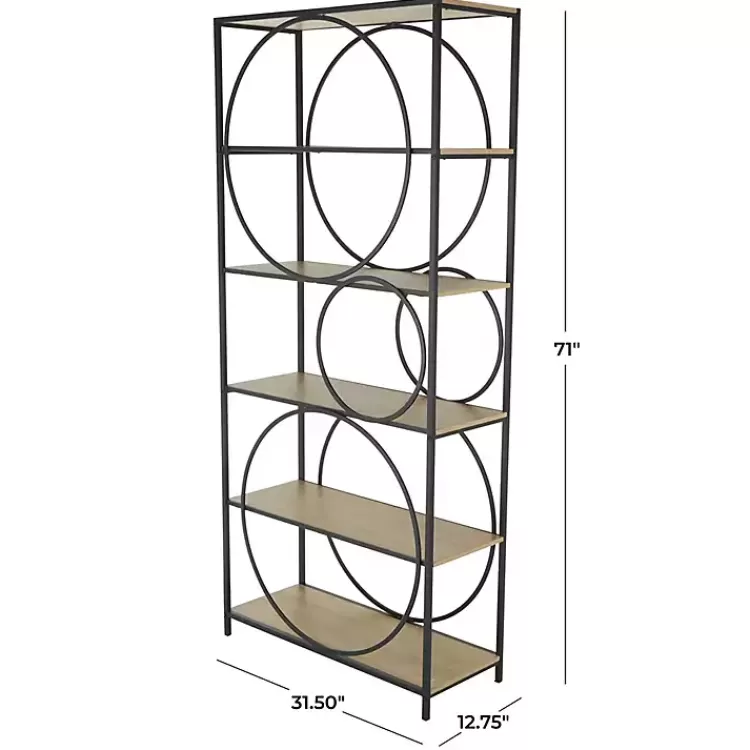 black_metal_circles_tier_bookcase_7.webp Black Metal Circles 5-Tier Bookcase>Kirklands Home Sale