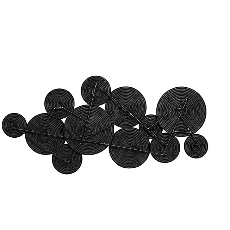 black_metal_circles_wall_plaque_6.webp Metal Circles Wall Plaque>Kirklands Home Clearance