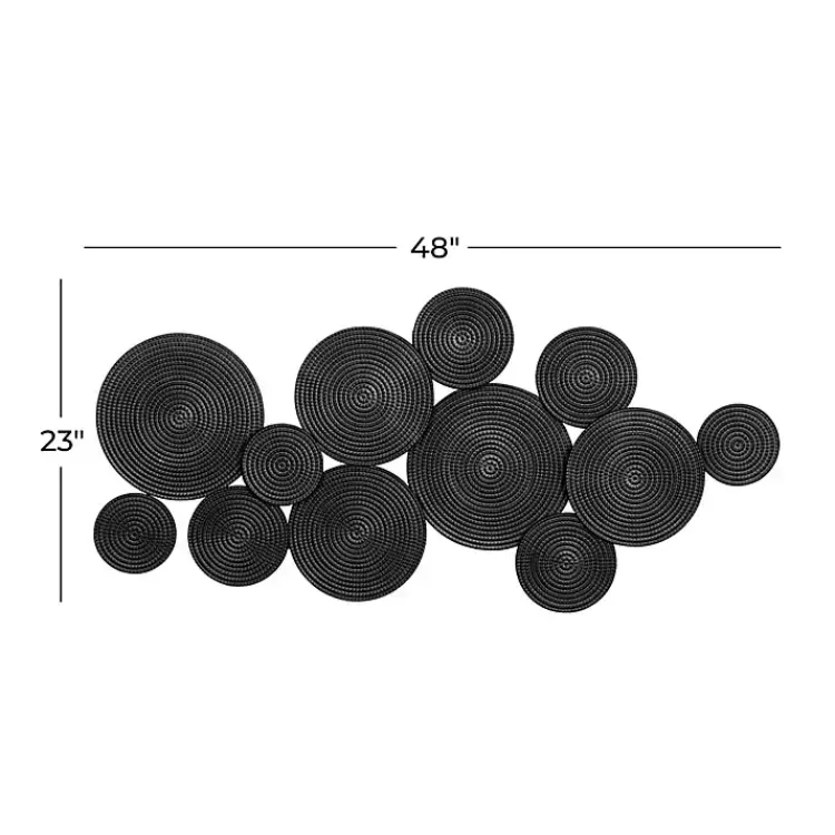black_metal_circles_wall_plaque_7.webp Metal Circles Wall Plaque>Kirklands Home Clearance