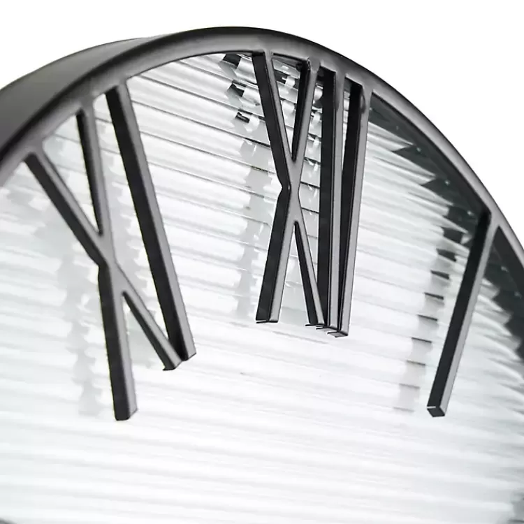 black_metal_clear_glass_wall_clock_2.webp Black Metal Clear Glass Wall Clock>Kirklands Home Best Sale