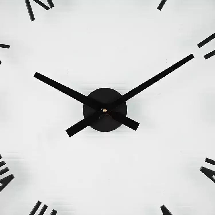 black_metal_clear_glass_wall_clock_4.webp Black Metal Clear Glass Wall Clock>Kirklands Home Best Sale