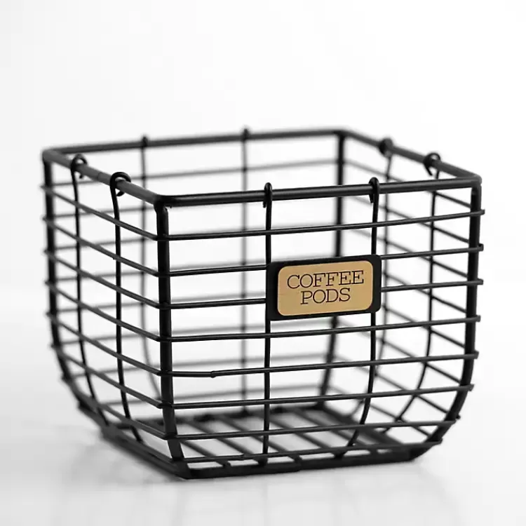 Metal Coffee Pod Basket>Kirklands Home Online