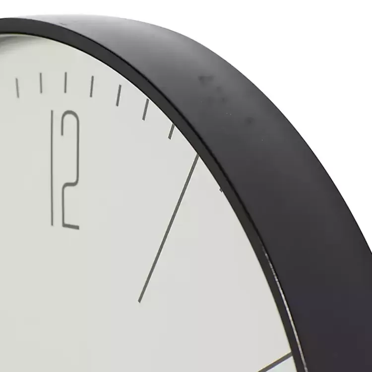 black_metal_contemporary_wall_clock_2.webp Black Metal Contemporary Wall Clock>Kirklands Home Best Sale