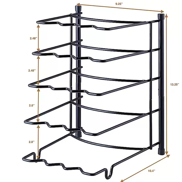 black_metal_cookware_rack_3.webp Metal Cookware Rack>Kirklands Home Shop