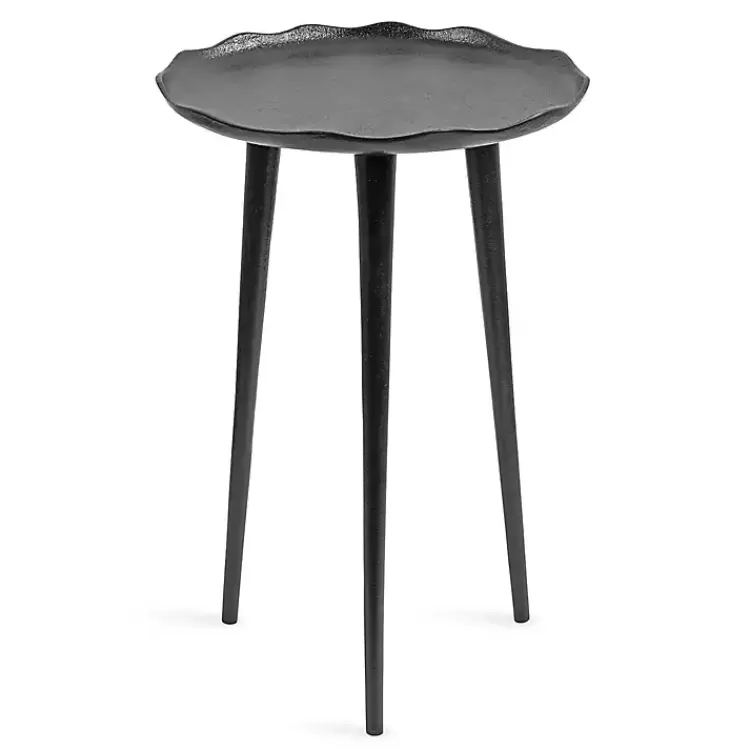 Metal Deckled Edge Round Side Table>Kirklands Home Hot