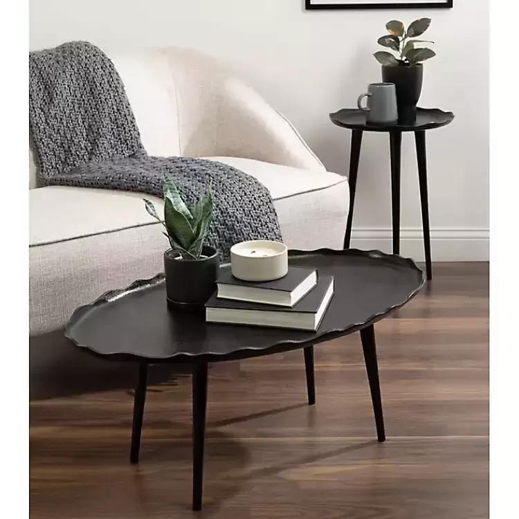 black_metal_deckled_edge_round_side_table_10.webp Metal Deckled Edge Round Side Table>Kirklands Home Hot