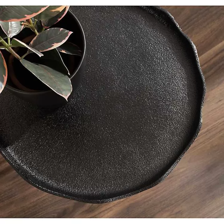 black_metal_deckled_edge_round_side_table_7.webp Metal Deckled Edge Round Side Table>Kirklands Home Hot