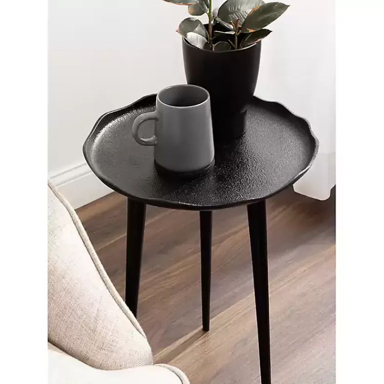 black_metal_deckled_edge_round_side_table_8.webp Metal Deckled Edge Round Side Table>Kirklands Home Hot