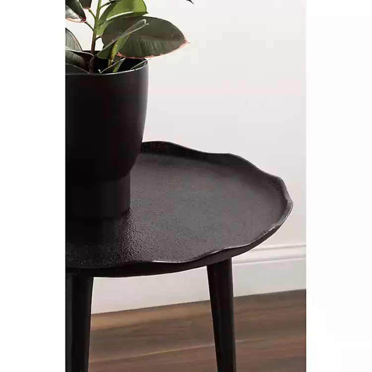 black_metal_deckled_edge_round_side_table_9.webp Metal Deckled Edge Round Side Table>Kirklands Home Hot