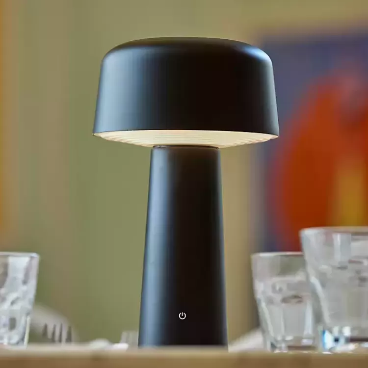 black_metal_dome_frosted_light_cordless_table_lamp_3.webp Metal Dome Frosted Light Cordless Table Lamp>Kirklands Home Cheap