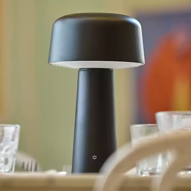 black_metal_dome_frosted_light_cordless_table_lamp_4.webp Metal Dome Frosted Light Cordless Table Lamp>Kirklands Home Cheap