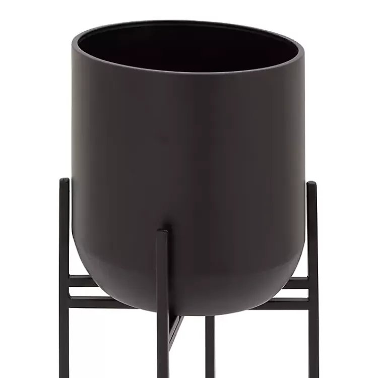 black_metal_dome_planter_with_stand__in_2.webp Metal Dome Planter with Stand, 36 in.>Kirklands Home Best Sale