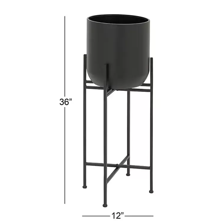 black_metal_dome_planter_with_stand__in_3.webp Metal Dome Planter with Stand, 36 in.>Kirklands Home Best Sale