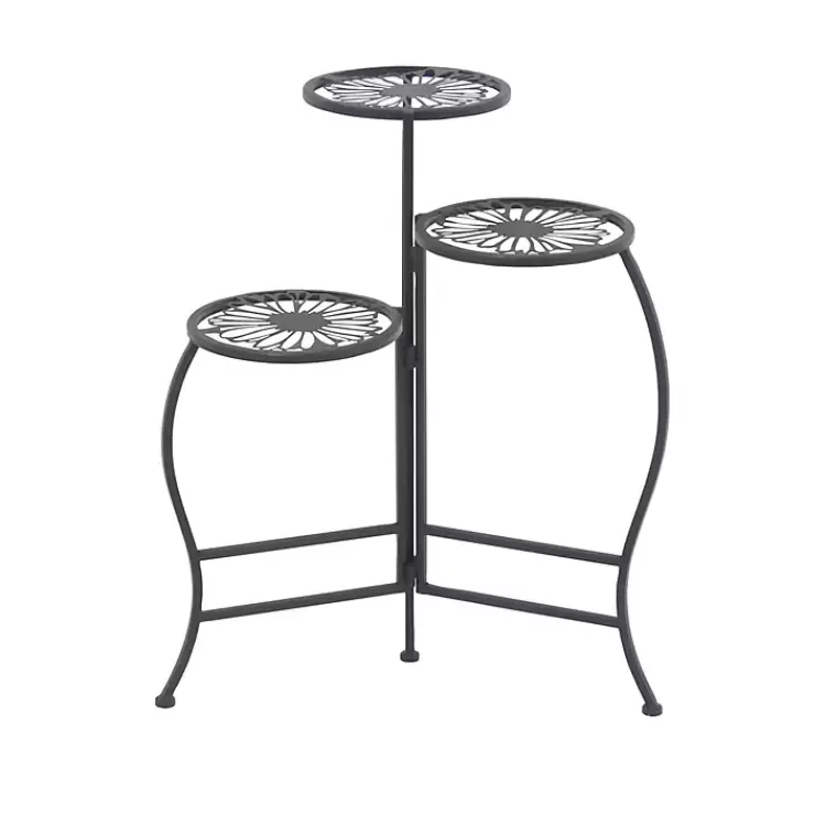 Metal Floral 3-Tier Plant Stand>Kirklands Home Flash Sale