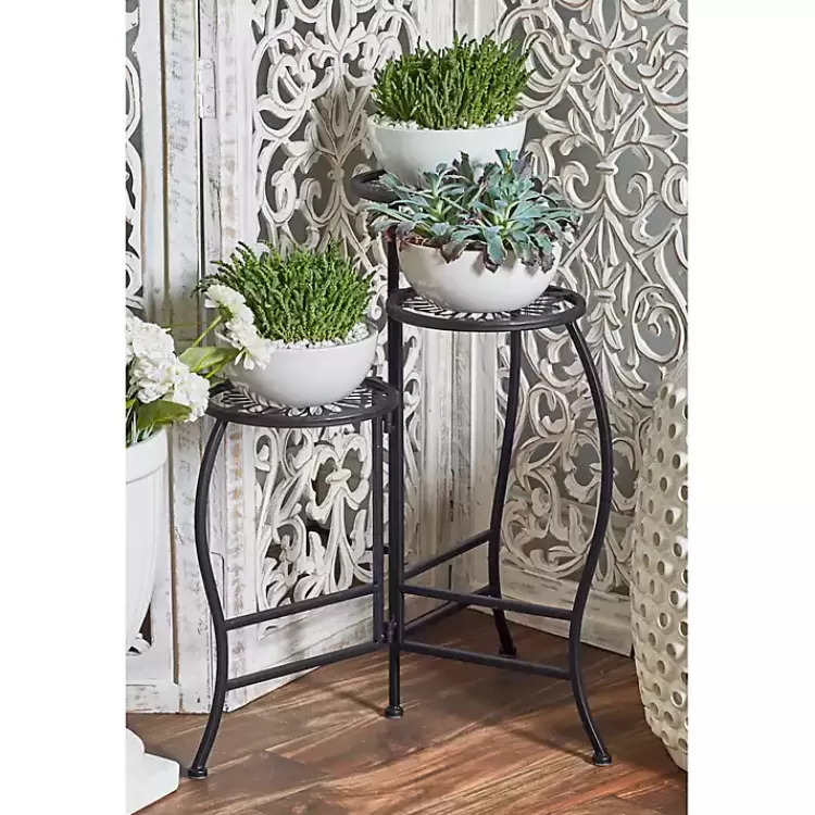 Metal Floral 3-Tier Plant Stand>Kirklands Home Flash Sale