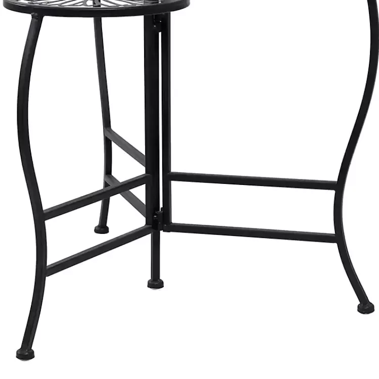 black_metal_floral_tier_plant_stand_5.webp Metal Floral 3-Tier Plant Stand>Kirklands Home Flash Sale