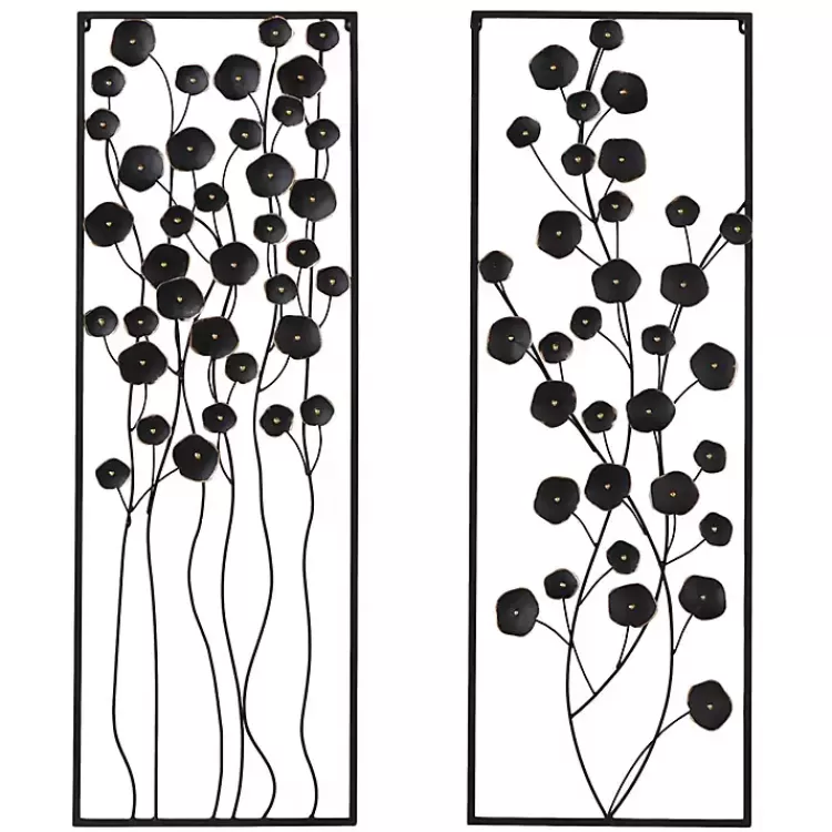 Metal Floral Wall Plaques, Set of 2>Kirklands Home Outlet