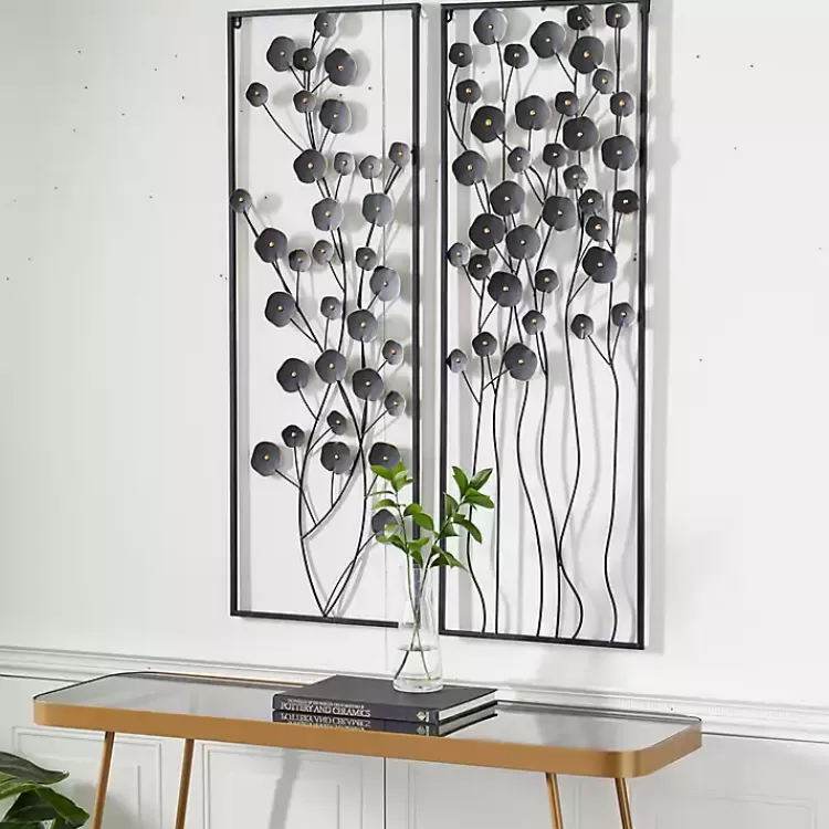 Metal Floral Wall Plaques, Set of 2>Kirklands Home Outlet