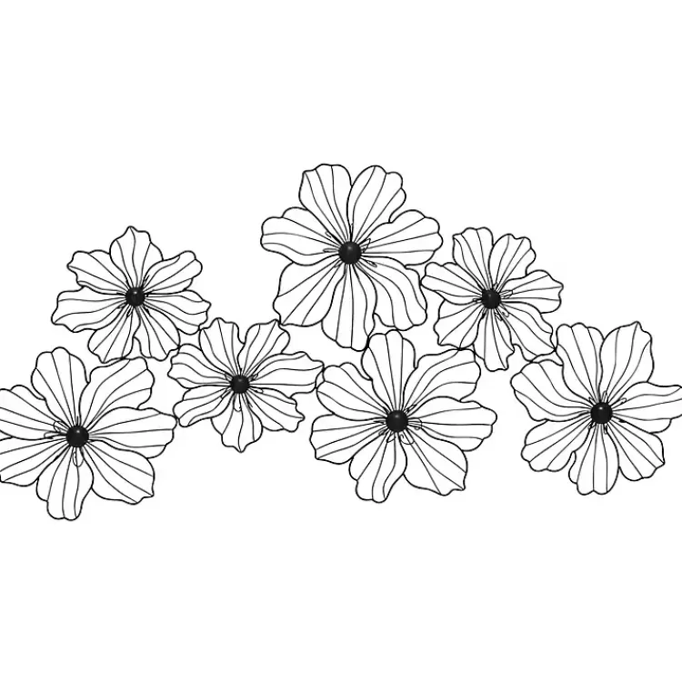 Metal Floral Wire Wall Plaque>Kirklands Home Clearance