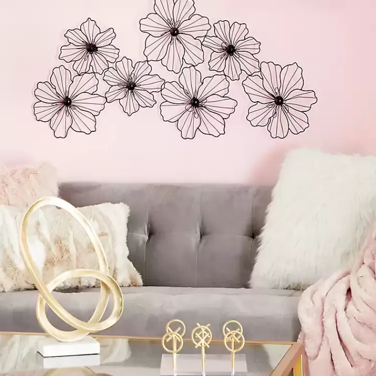Metal Floral Wire Wall Plaque>Kirklands Home Clearance