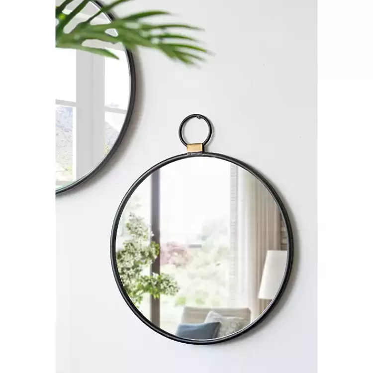 black_metal_frame_round_loop_wall_mirror_4.webp Black Metal Frame Round Loop Wall Mirror>Kirklands Home Cheap