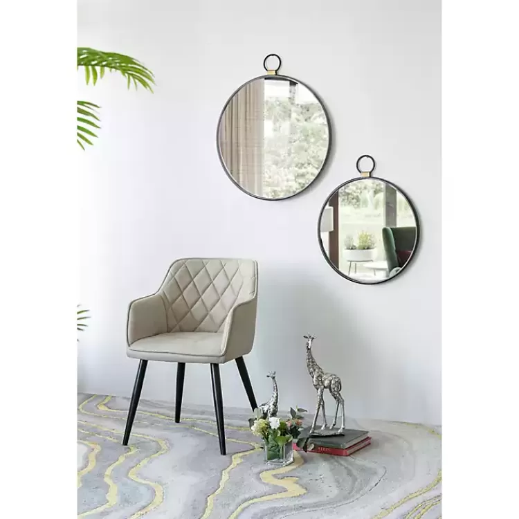 black_metal_frame_round_loop_wall_mirror_7.webp Black Metal Frame Round Loop Wall Mirror>Kirklands Home Cheap