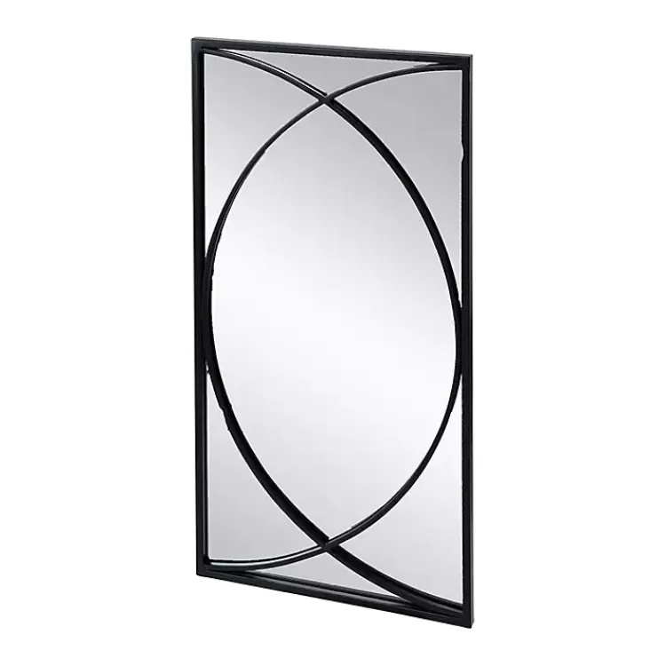 Black Metal Geometric Wall Mirrors, Set of 3>Kirklands Home Cheap
