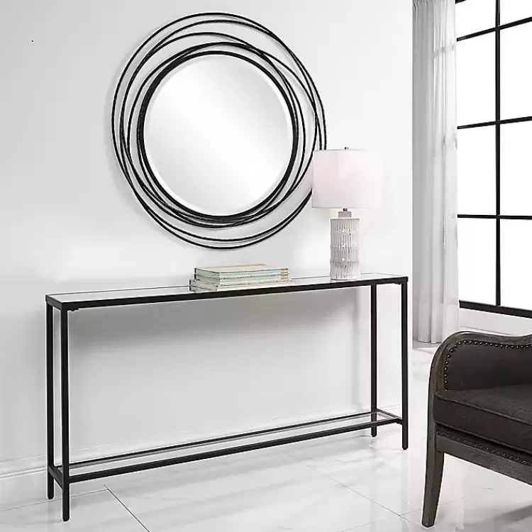 black_metal_glass_top_console_table_6.webp Metal Glass Top Console Table>Kirklands Home Cheap