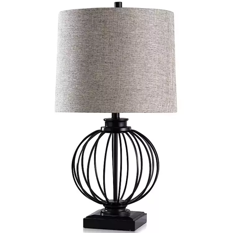 Black Metal Globe Table Lamp>Kirklands Home Cheap