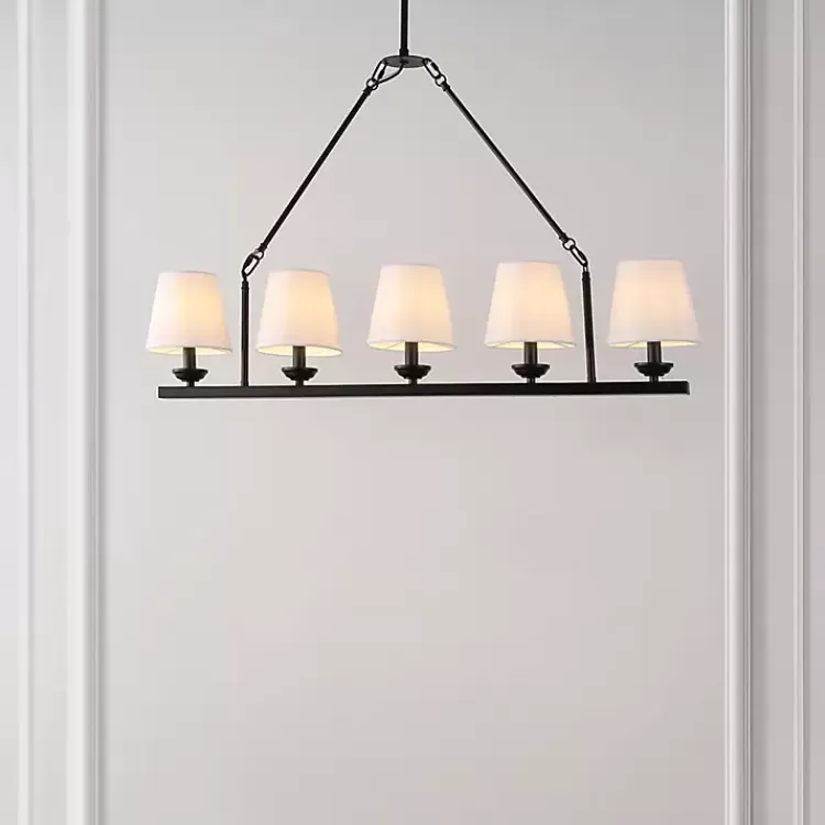 Black Metal Linear Chandelier>Kirklands Home Shop