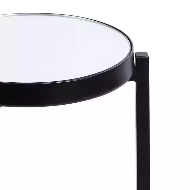 black_metal_mirrored_tabletop_aguilar_drink_table_2.webp Metal Mirrored Tabletop Aguilar Drink Table>Kirklands Home Shop