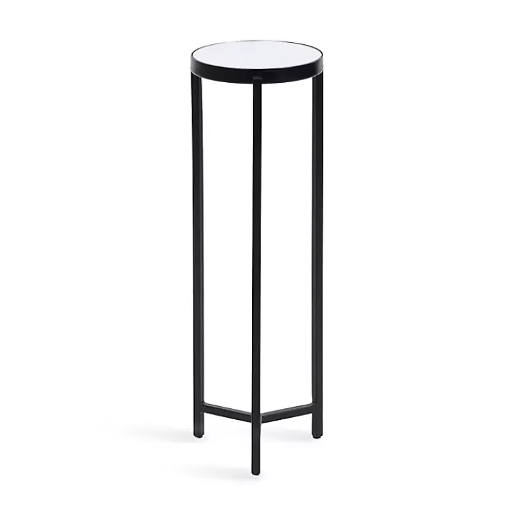 black_metal_mirrored_tabletop_aguilar_drink_table_4.webp Metal Mirrored Tabletop Aguilar Drink Table>Kirklands Home Shop