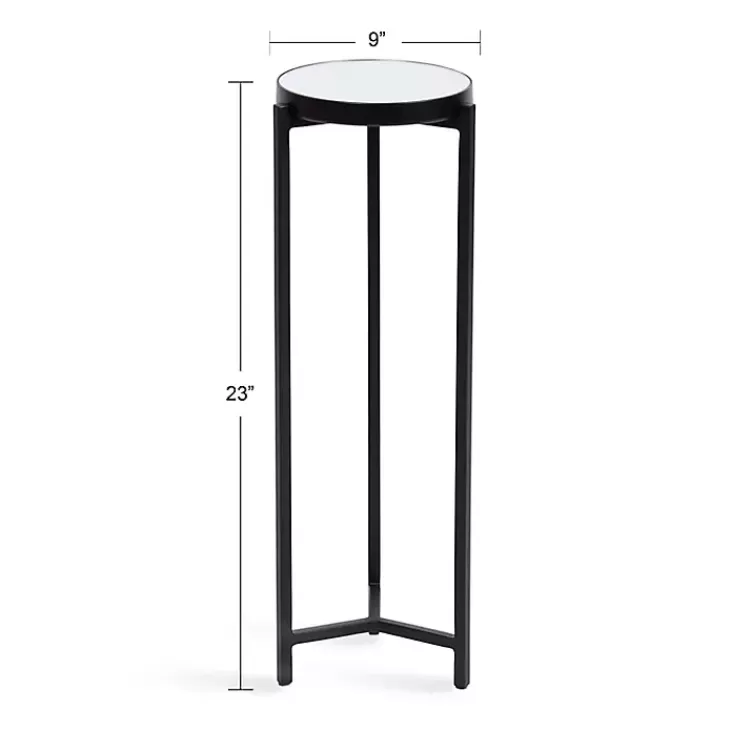 black_metal_mirrored_tabletop_aguilar_drink_table_8.webp Metal Mirrored Tabletop Aguilar Drink Table>Kirklands Home Shop