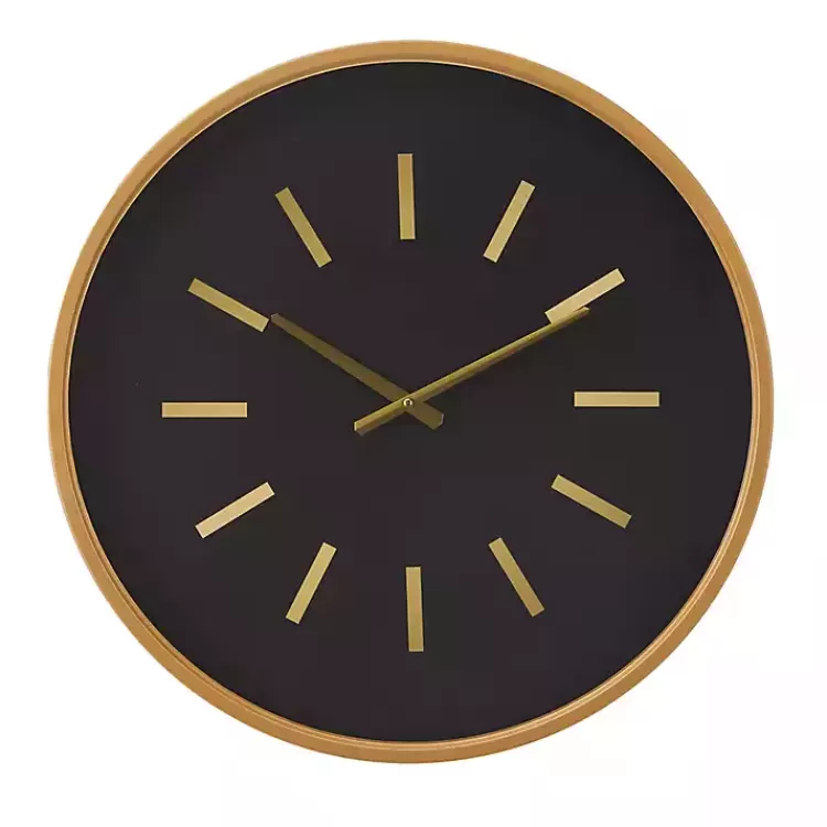 Black Metal Modern Thomas Wall Clock>Kirklands Home Online
